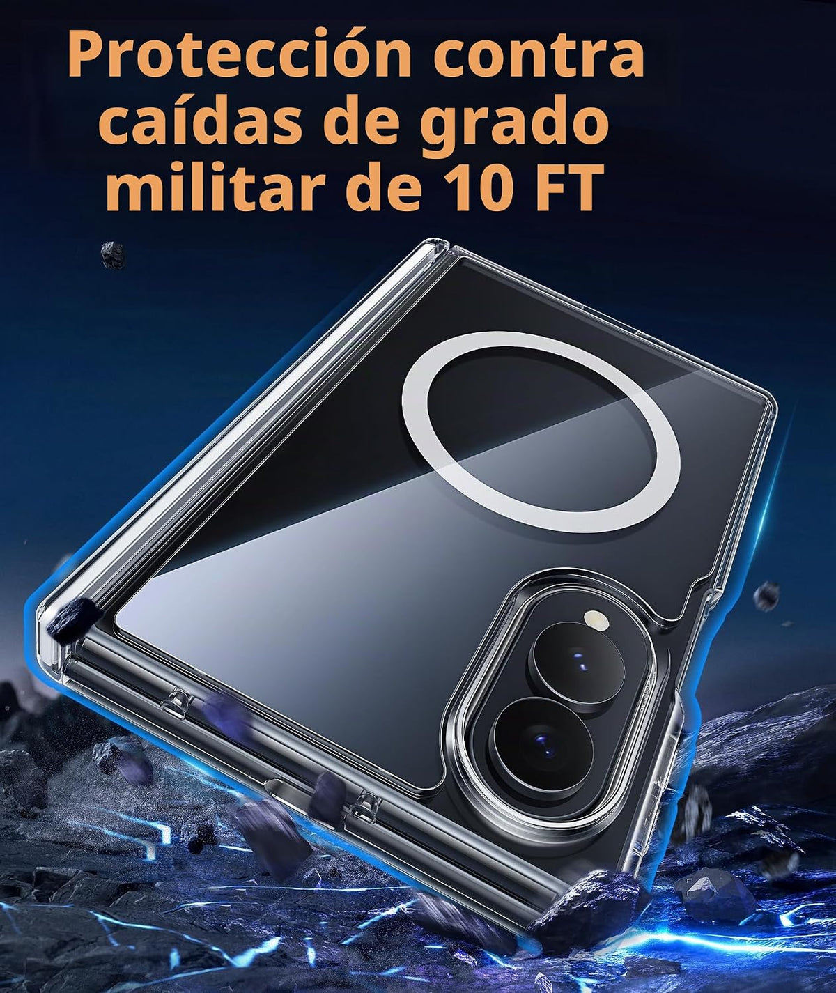 FNTCASE Funda transparente para Samsung Galaxy Z-Fold-8, protección