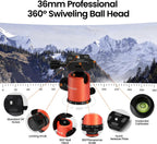 Trípode de 77 pulgadas, trípode de cámara para DSLR, trípode de aluminio compacto con cabezal de bola de 360 grados y carga de 17.6 lbs para viajes y trabajo