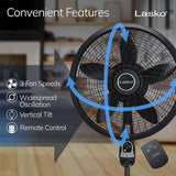 Ventilador con 3 velocidades Lasko 18 pulgadas eficiente de la ener...