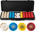 SLOWPLAY Godel Clay Poker Set, Fichas de arcilla de 14 g y 40 mm para Texas Hold'em