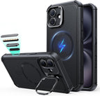 ESR Cyber Tough para iPhone 16 Case con Flex Stand, negro