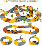 Construction Race Track Set 235 Pcs Toy para Kids 3-8 Flexible DIY Road Toy