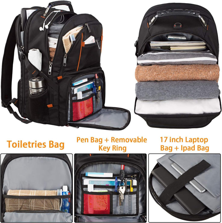 Mochila extra grande, compatible con la TSA, mochila de viaje para...