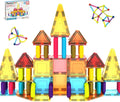 PicassoTiles 82 piezas de palos magnéticos y azulejos magnéticos de construcción de bloques de construcción para niños pequeños, bolas magnéticas de juguete de aprendizaje STEM y más de 3 años para niños y niñas de educación temprana