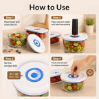 Juego de recipientes de vacío de vidrio borosilicato redondos resistentes al calor, tarros herméticos S, M, L, XL, universales compatibles con máquinas de sellado de mano y de escritorio