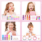 Juego de 63 piezas de maquillaje para niñas, kit de maquillaje cosmético