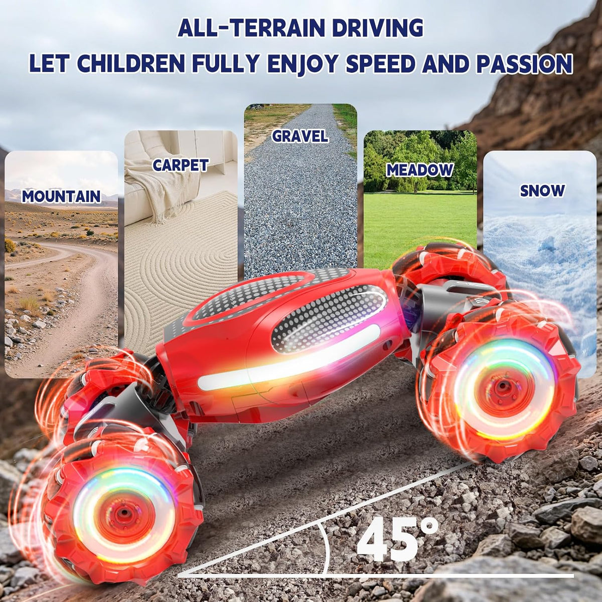 Coche de control remoto - RC Drift Car Gesture Sensing Toy Boy Edad 6-8-12