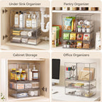 Cajones de almacenamiento apilables transparentes: cubos
