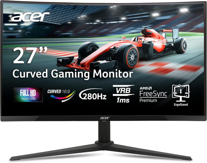 acer Nitro Monitor de juegos curvo de 27 pulgadas 1500R sin marco F...