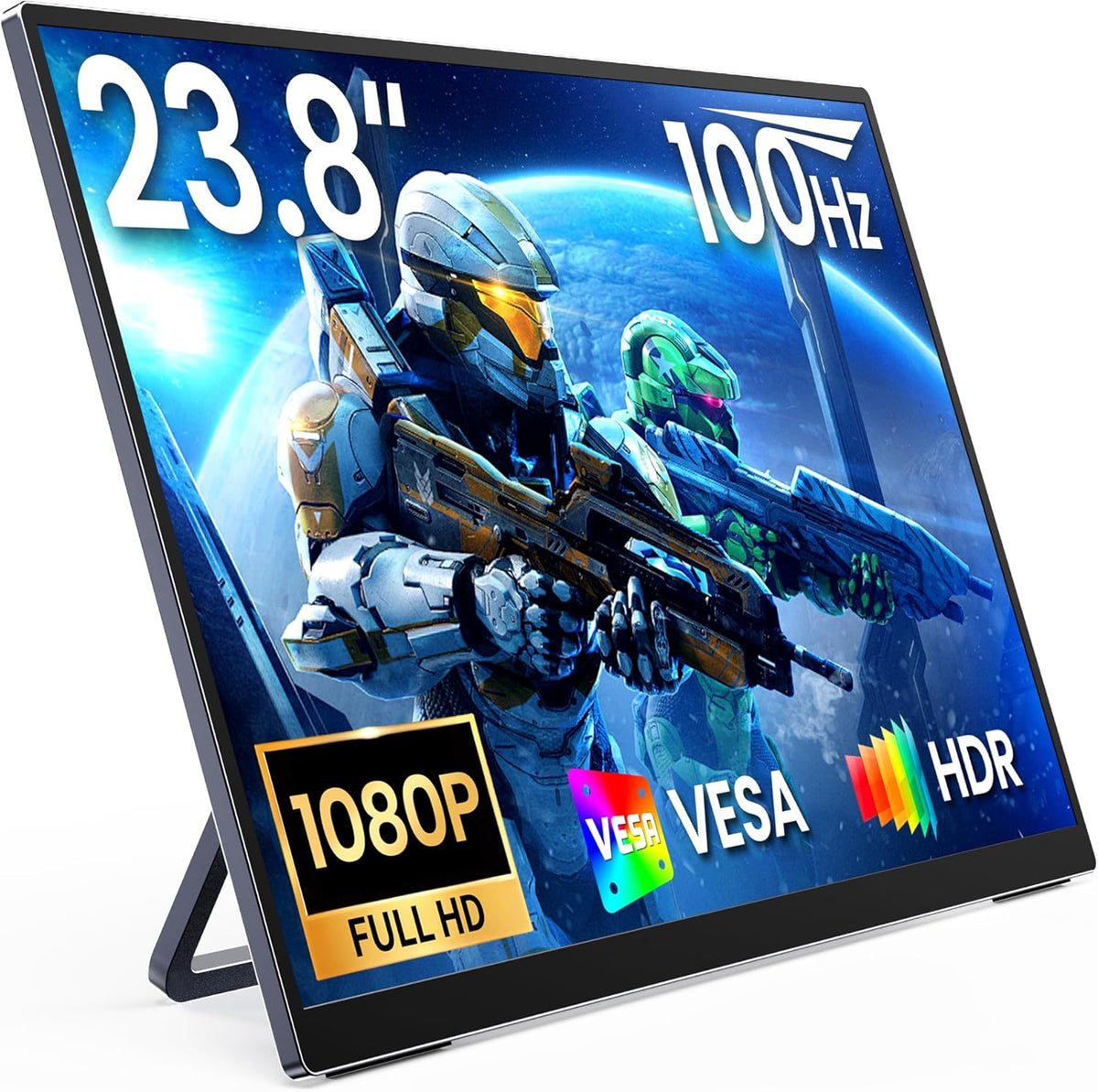 MNN Monitor portátil para juegos de 23.8" 100Hz FHD IPS USB-C H...