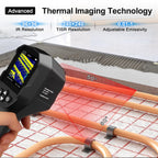 Pistola de cámara de imágenes térmicas, termómetro infrarrojo AIOMEST con resolución TISR de 240 × 240, frecuencia de actualización de 25 Hz, -4 °F a 1022 °F para HVAC, inspección del hogar