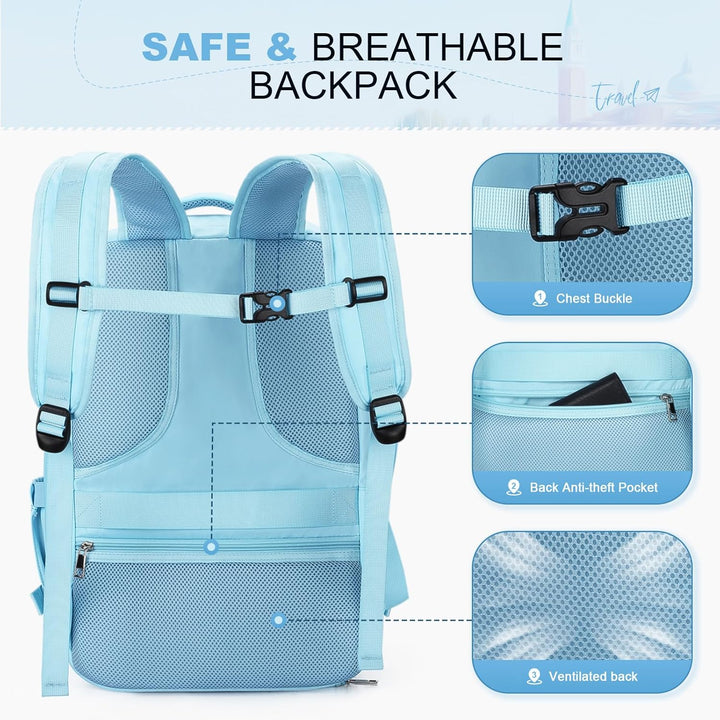 Maelstrom Mochila de viaje para mujeres y hombres, mochila para lap...