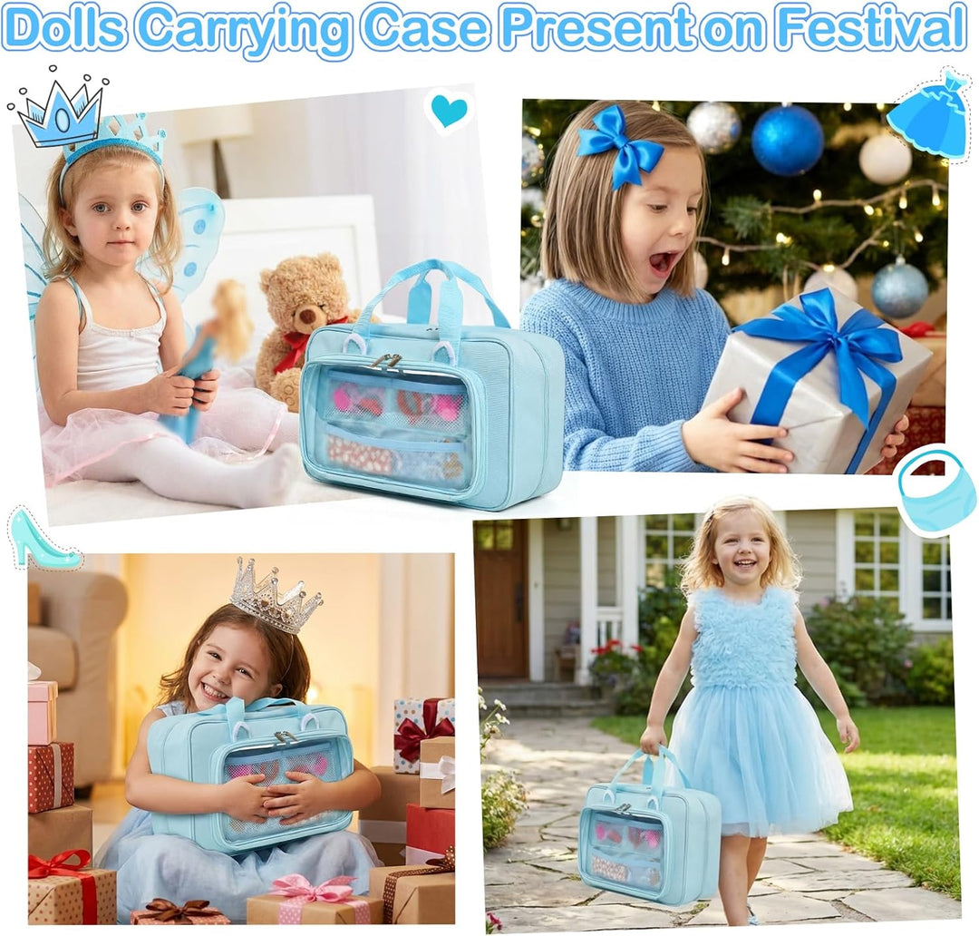 DSLIUPIU Funda de transporte compatible con muñecas Barbie de 12 pu...