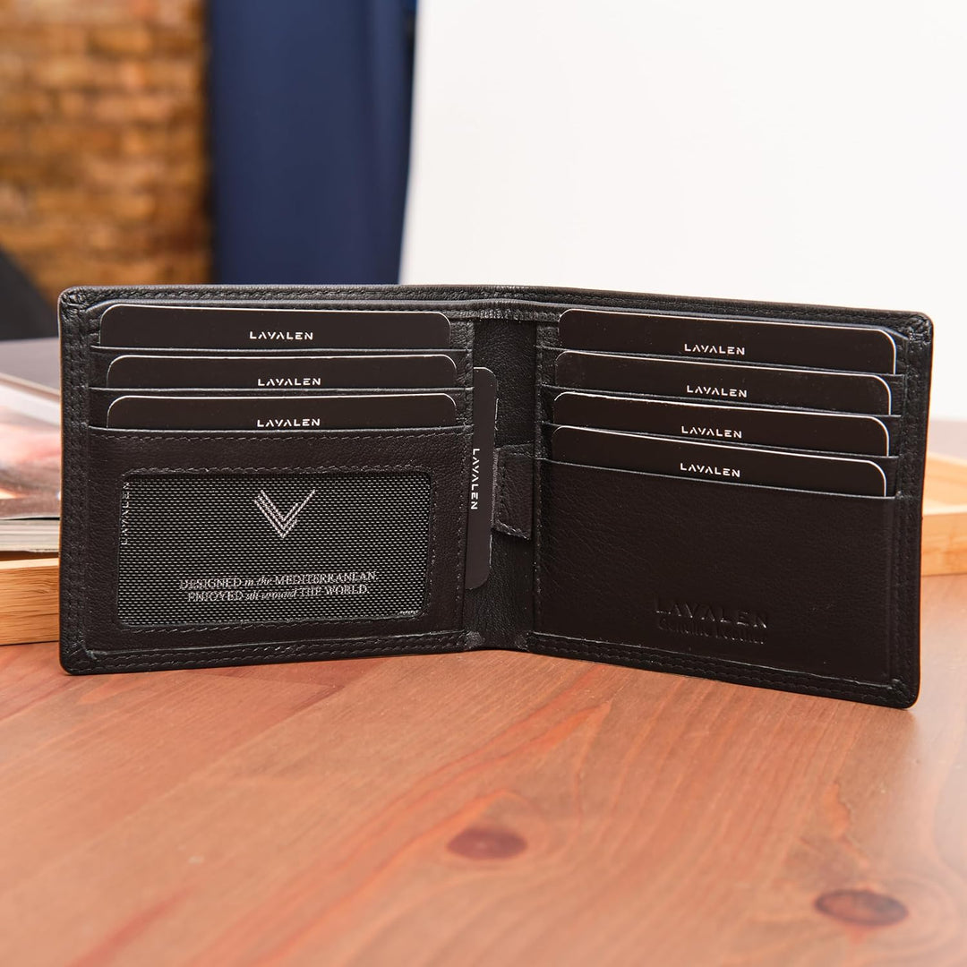 Lavalen Billeteras de cuero suave para hombres - Bloqueo RFID - Ele...