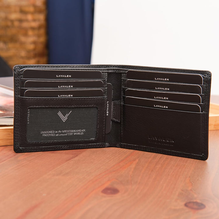 Lavalen Billeteras de cuero suave para hombres - Bloqueo RFID - Ele...