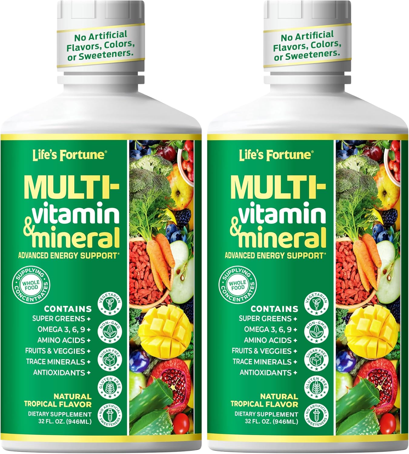 Life's Fortune Multivitamínico líquido para adultos, hombres y...