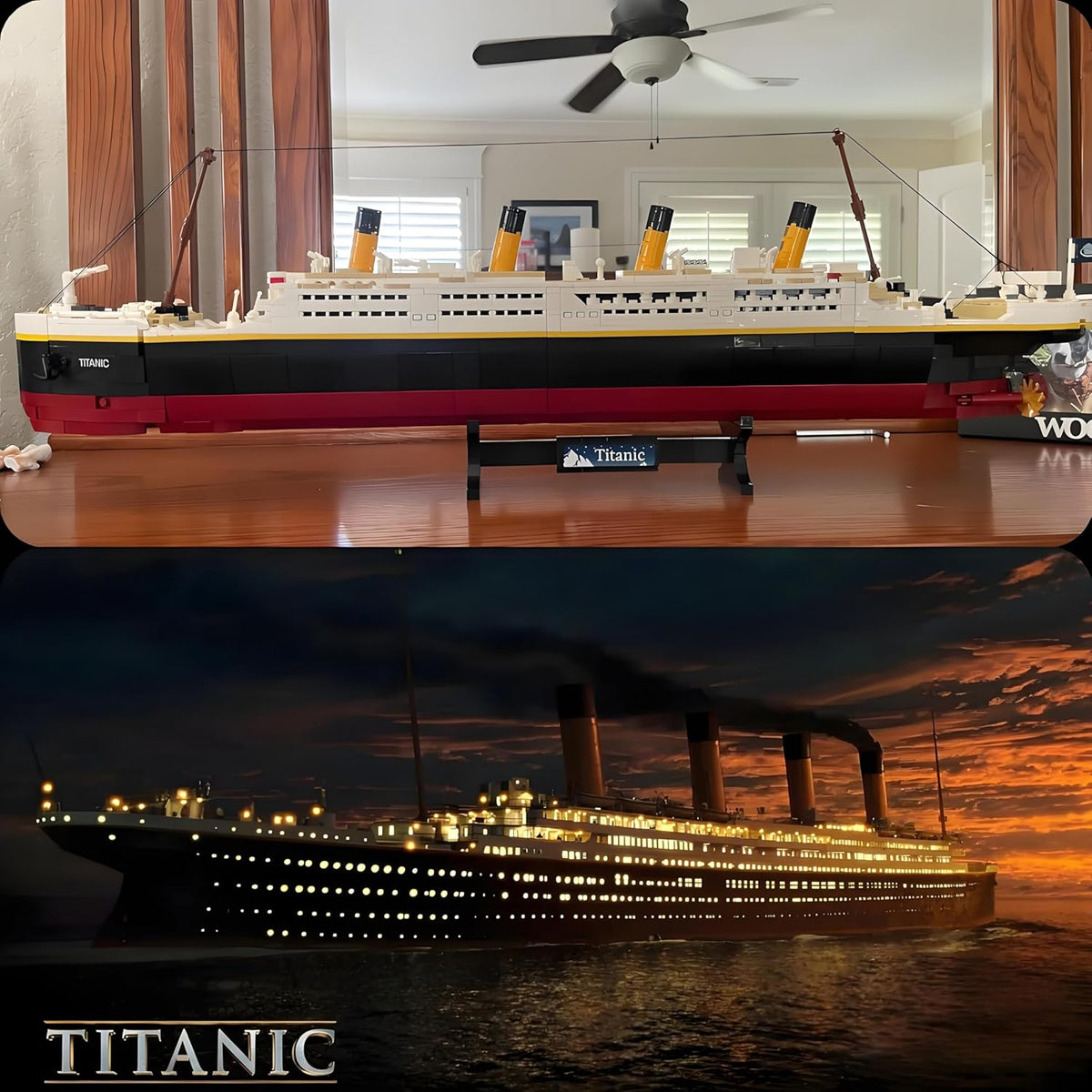Kit de modelo Titanic - Juego de bloques de construcción de buques Titanic grandes, rompecabezas educativo 3D STEM, regalos para niños y adultos, arquitectura coleccionable ideal para decoración del hogar y la oficina