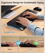 Combo silencioso de teclado y mouse inalámbricos: mouse silencioso...