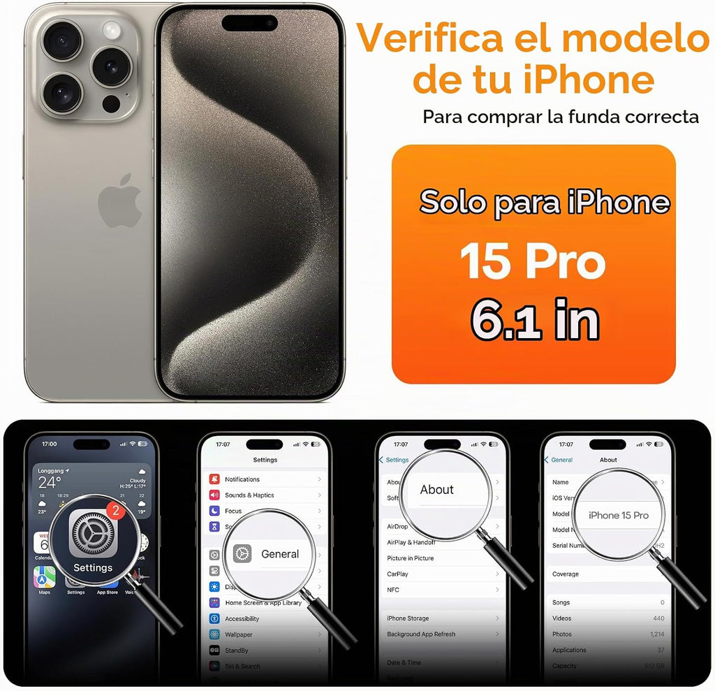 ImpactStrong 3-Pack Protector de Pantalla de Vidrio Templado a prueba de golpes para iPhone 15 Pro [Marco de Instalación Fácil] [Sin Burbujas] [9H de Dureza] [Cobertura Total] Amigable con funda, 6.1 Pulgadas