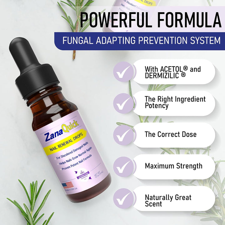 ZanaQuick - Gotas de reparación extrafuerte para uñas de los pies y...