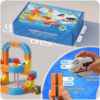Juego de tren de levitación magnética para niños, 80 piezas de pista magnética de escalada de pared con tren eléctrico invertido, juguete de construcción recargable por USB, regalo de cumpleaños STEM