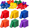 Blueweenly 60 juegos de dominó de madera a granel 28 azulejos doble 6