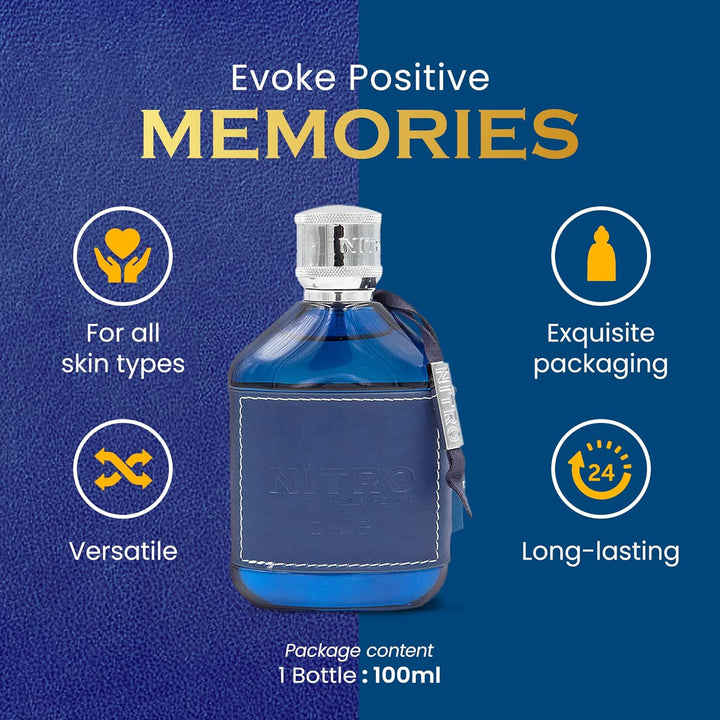 Dumont Nitro Blue Eau De Parfum para hombres de 3.4 onzas líquidas...