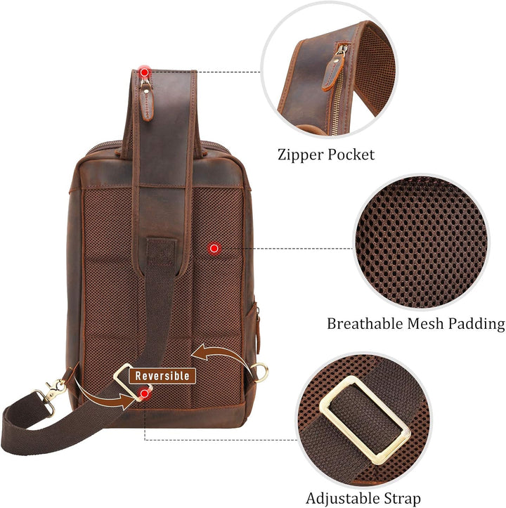 Polare - Bolso bandolera estilo moderno para hombre, para viaje\/se...