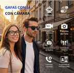 Gafas inteligentes AI con cámara, gafas de sol de grabación de video