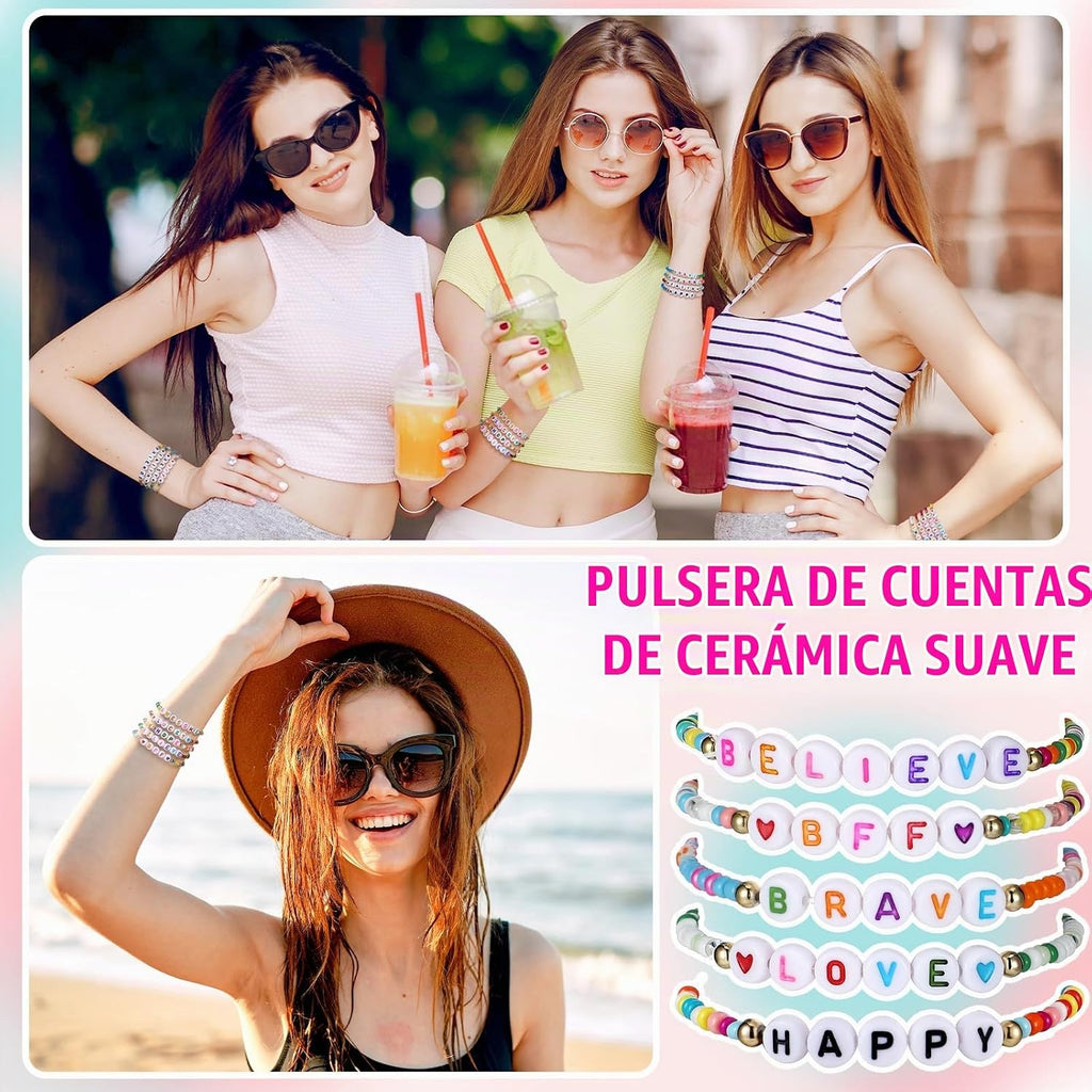 96 Pcs Pulseras de Amistad con Cuentas: Favors de Fiesta Inspiradores al por Mayor