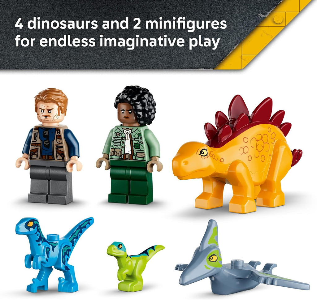 LEGO Jurassic World Rescate de Velociraptor, Stegosaurus y Pteranodon 77981