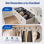 Perchas multiusos para armario, colgador de corbata y cinturón para armario, gran organizador de cinturón que ahorra espacio para armario, ideal para guardar cinturones, corbatas