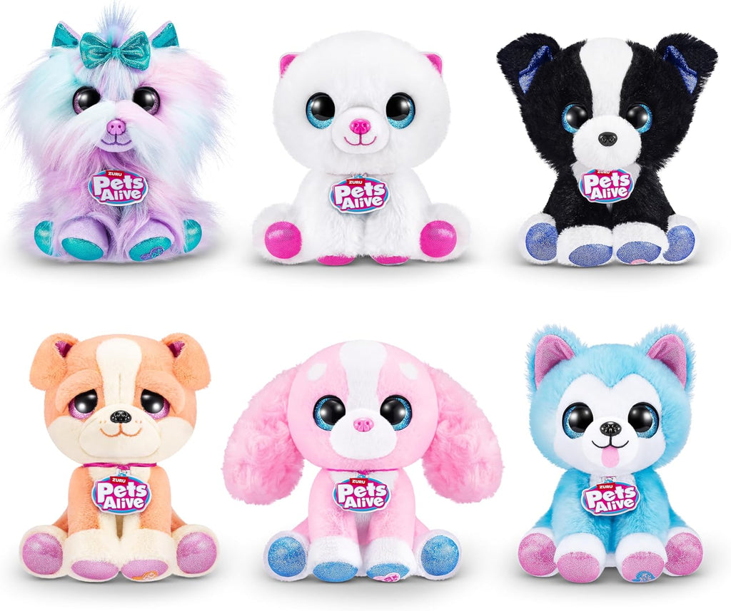 Pets Alive Pet Shop Surprise S3 Rescate de Cachorro (Perro Wole) de ZURU, Perro Sorpresa de Peluche, Peluche Ultra Suave, Sorpresas Compuestas en el Interior, Mascotas de Juguete Interactivas, Función