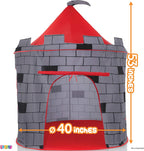 Play22 Tienda de Juego para Niños Castillo de Caballero - Tienda Portátil Emergente - Plegable en Bolsa de Transporte - Juego para Niños para Uso en Interiores y Exteriores - Casa de Juegos para Niños