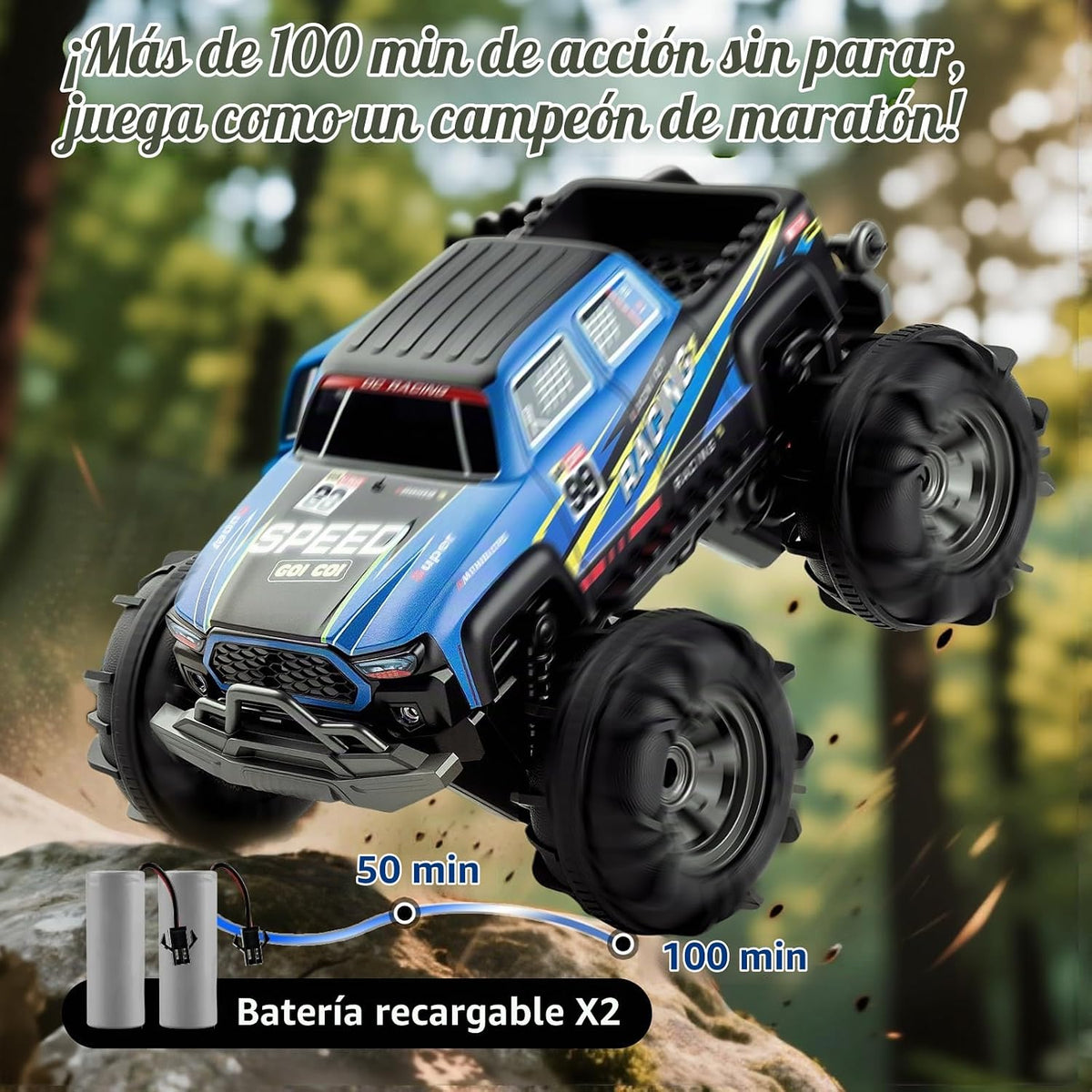 Anfibio RC Monster Truck con bloques, control de gestos