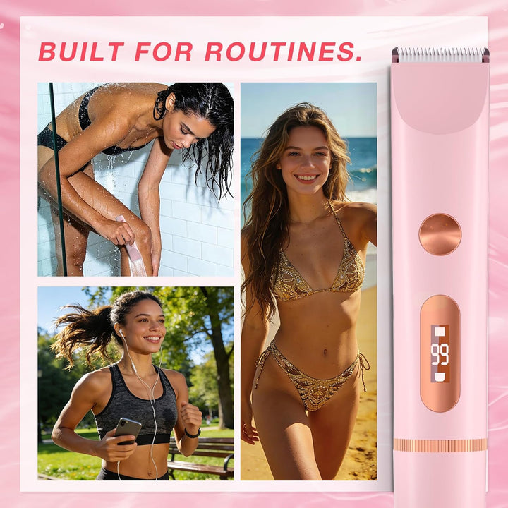 AMURS Recortadora de bikini para mujer, recortadora eléctrica de do...