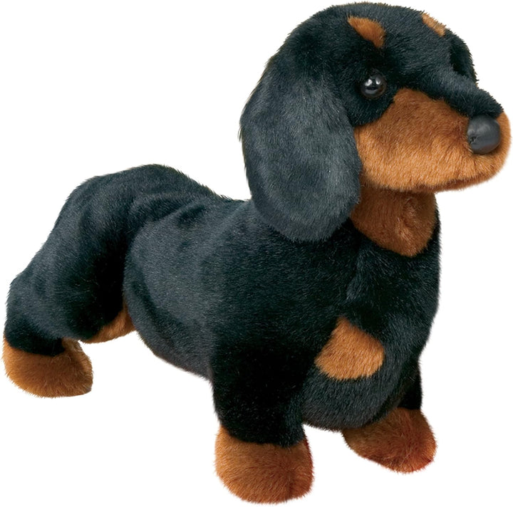 Peluche con diseño de perro salchicha de 14 pulgadas en color negro...