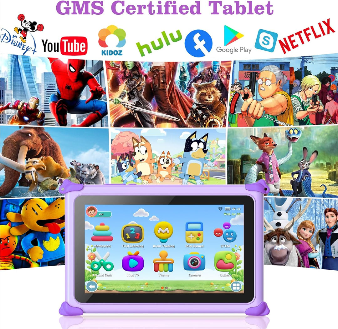 Trayoo Tableta infantil de 7 pulgadas para niños con ROM de 32 GB,...