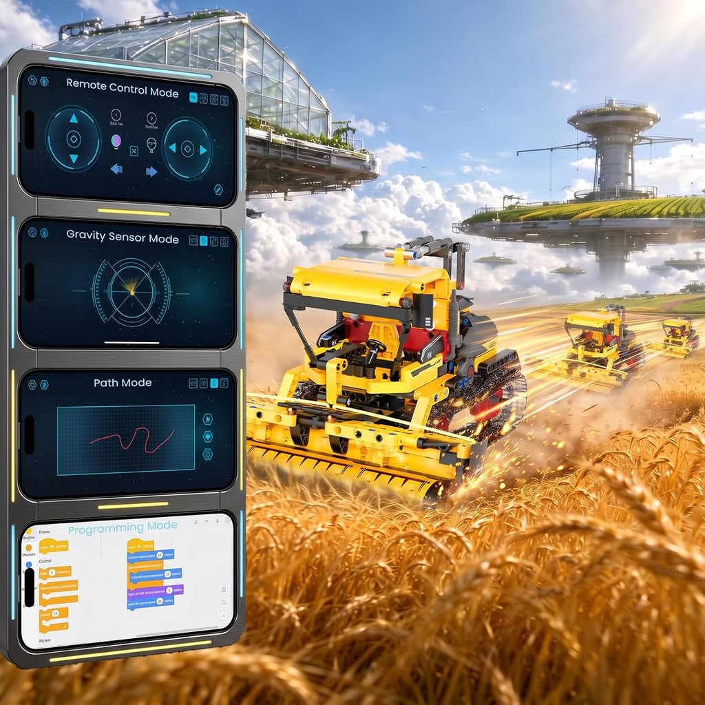 Kits de construcción de robot STEM 5 en 1 para niños de 6 a 12 años, aplicación y control remoto STEM Bulldozer Robot Juguetes de construcción para niños de 8 a 13 años