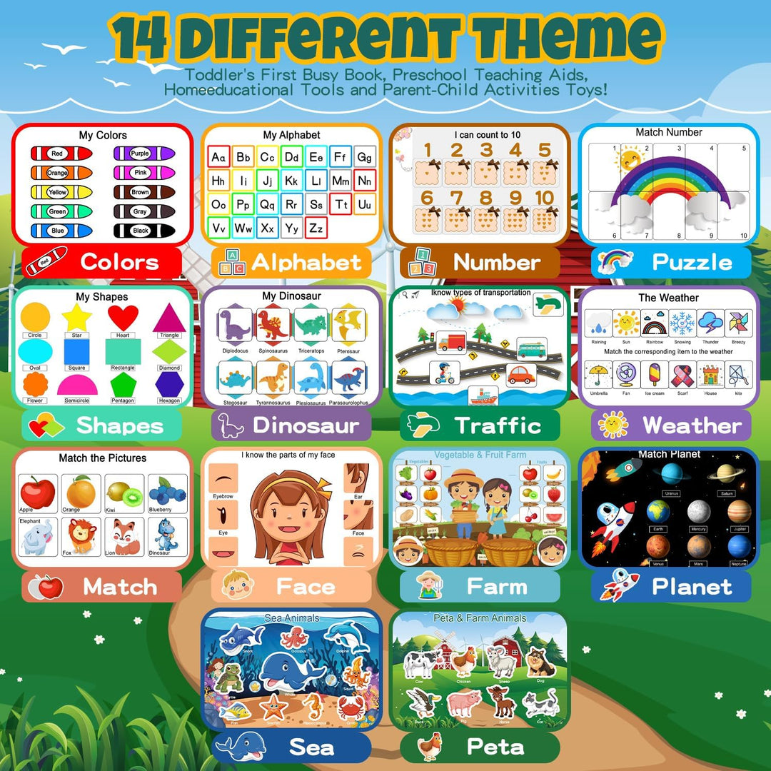 Libro de actividades para niños pequeños, juguetes Montessori para...