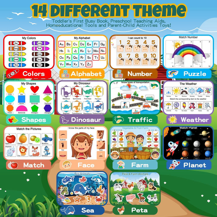 Libro de actividades para niños pequeños, juguetes Montessori para...