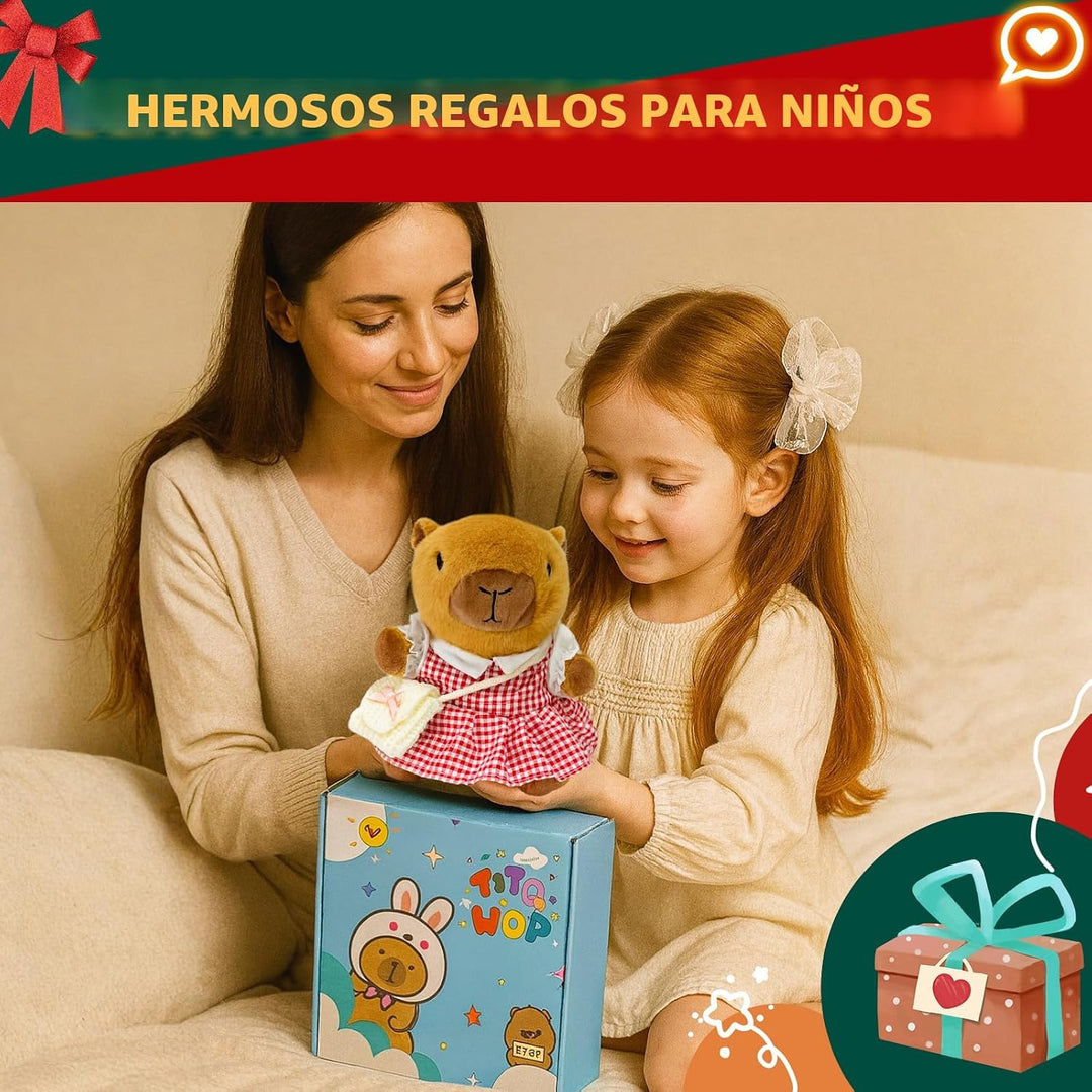 TITQWOP Juego de 9 piezas de peluche Capybara adecuado para niños y...