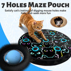 ORSDA Juguetes para Gatos, Pelota Interactiva Rodante Rápida en Bolsa, Escondite y Búsqueda para Gatos de Interior, Pelota Móvil Activada por Movimiento con Chirrido, Juego de Atrapar Ratones con