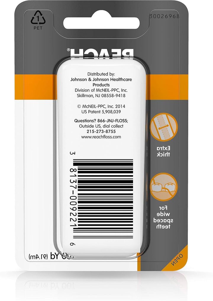 Reach Cinta de dentotape encerada, sin sabor, 100 yardas, 1 unidad...
