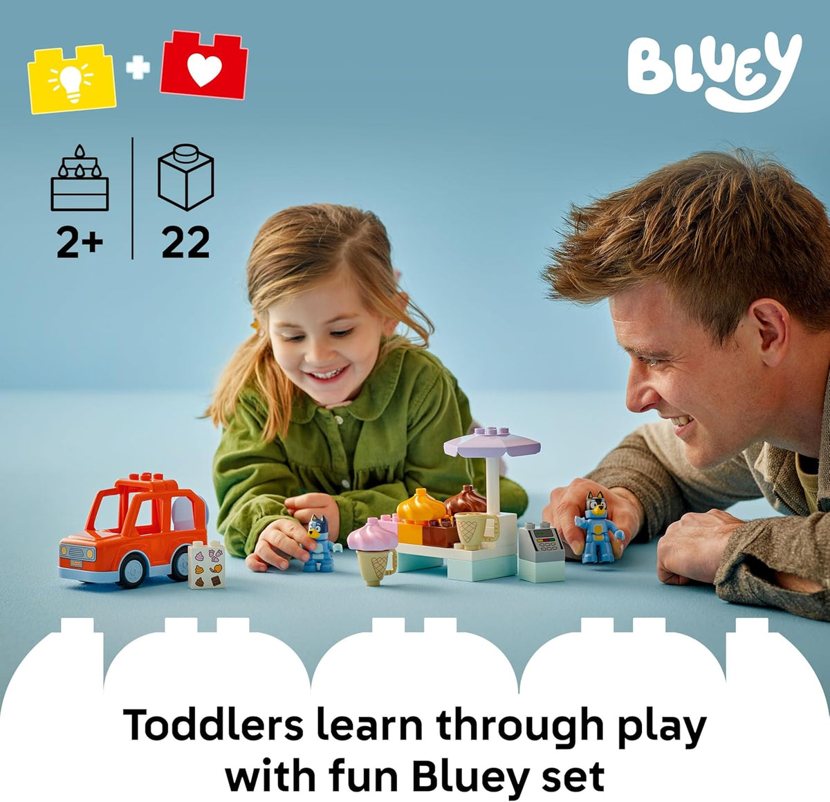 LEGO DUPLO Bluey Ice Cream Trip Bluey - Juguete para niños