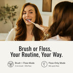 Soocas Cepillo de dientes sónico 3 en 1 para adultos, oro claro