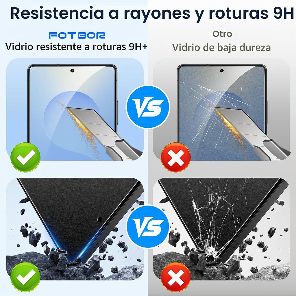 Ultra-Shield - Protector de pantalla de privacidad de 26° para Samsung Galaxy S25 Ultra (paquete de 2), compatible con huellas dactilares ultrasónicas, vidrio grabado 9H+ Elite Matte AG, [Kit]