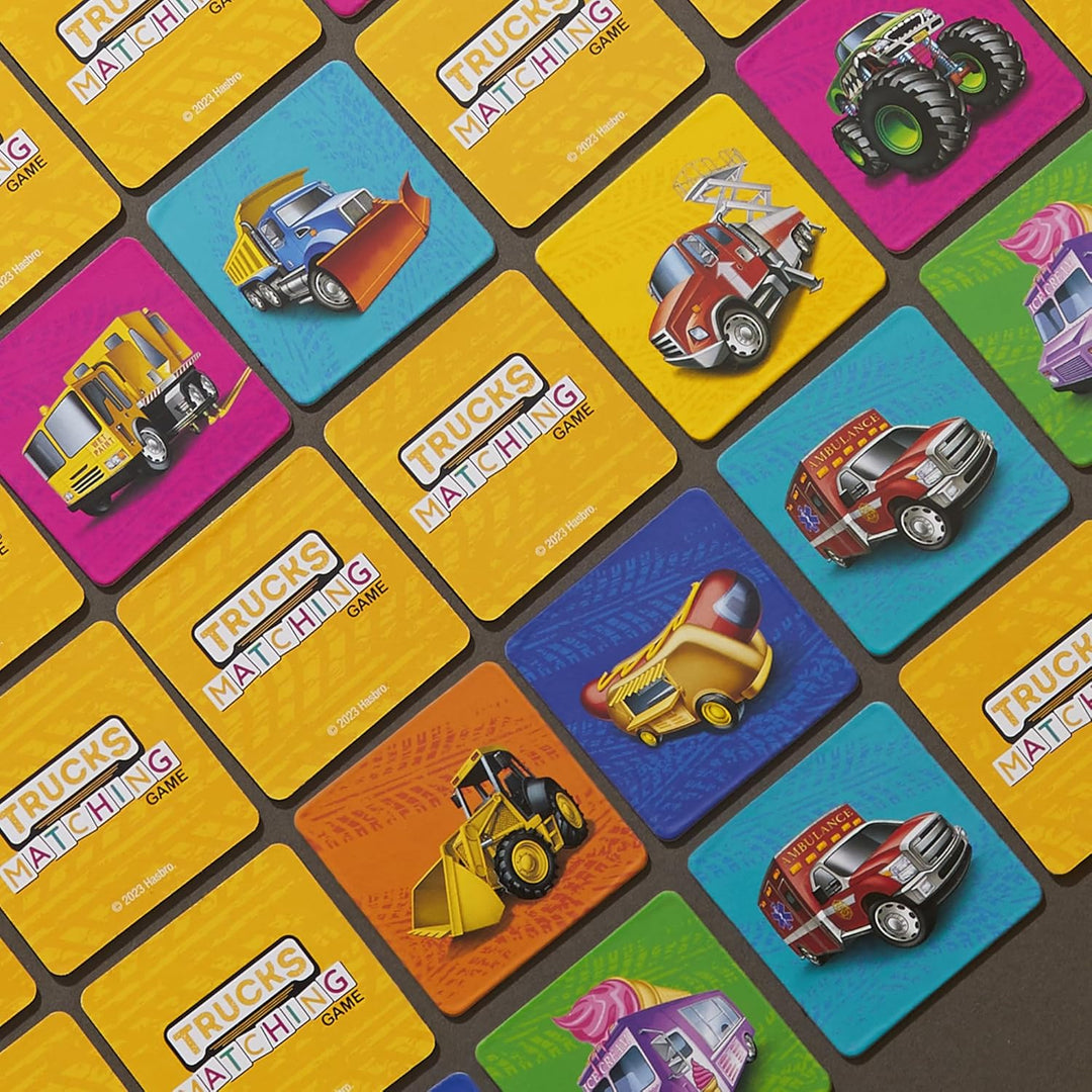 Hasbro Gaming Trucks Matching Juego de memoria para niños
