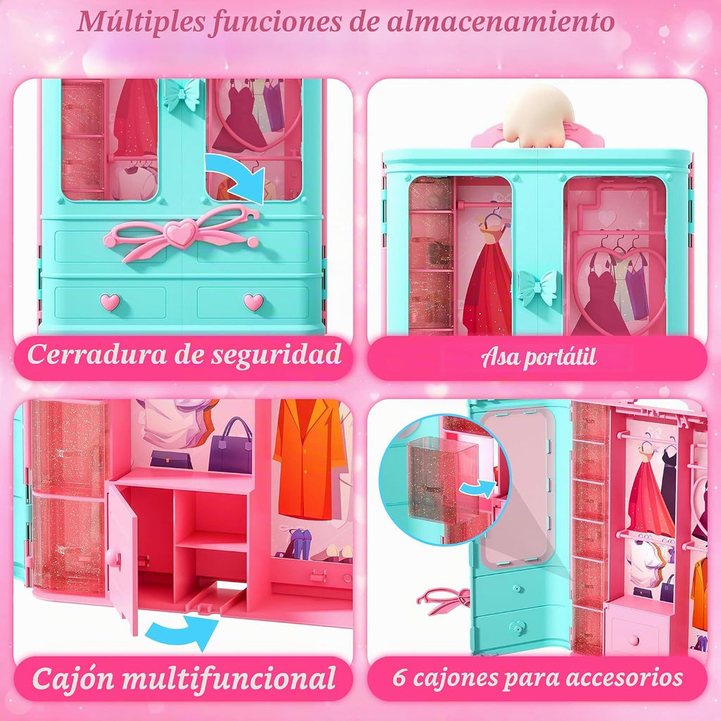 Style Shine - 70 piezas de ropa y accesorios para muñecas de 11.5 pulgadas