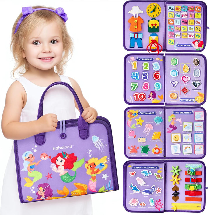 hahaland - Tablero de actividades Montessori para niñas de 3 años,...